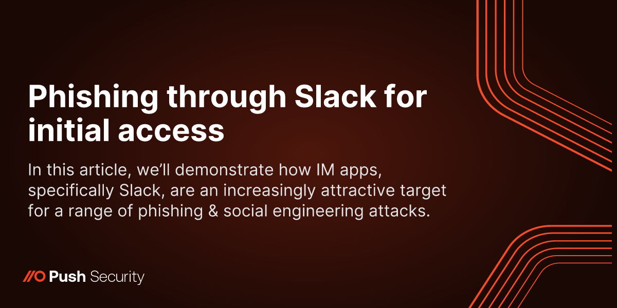 Phishing through Slack for initial access